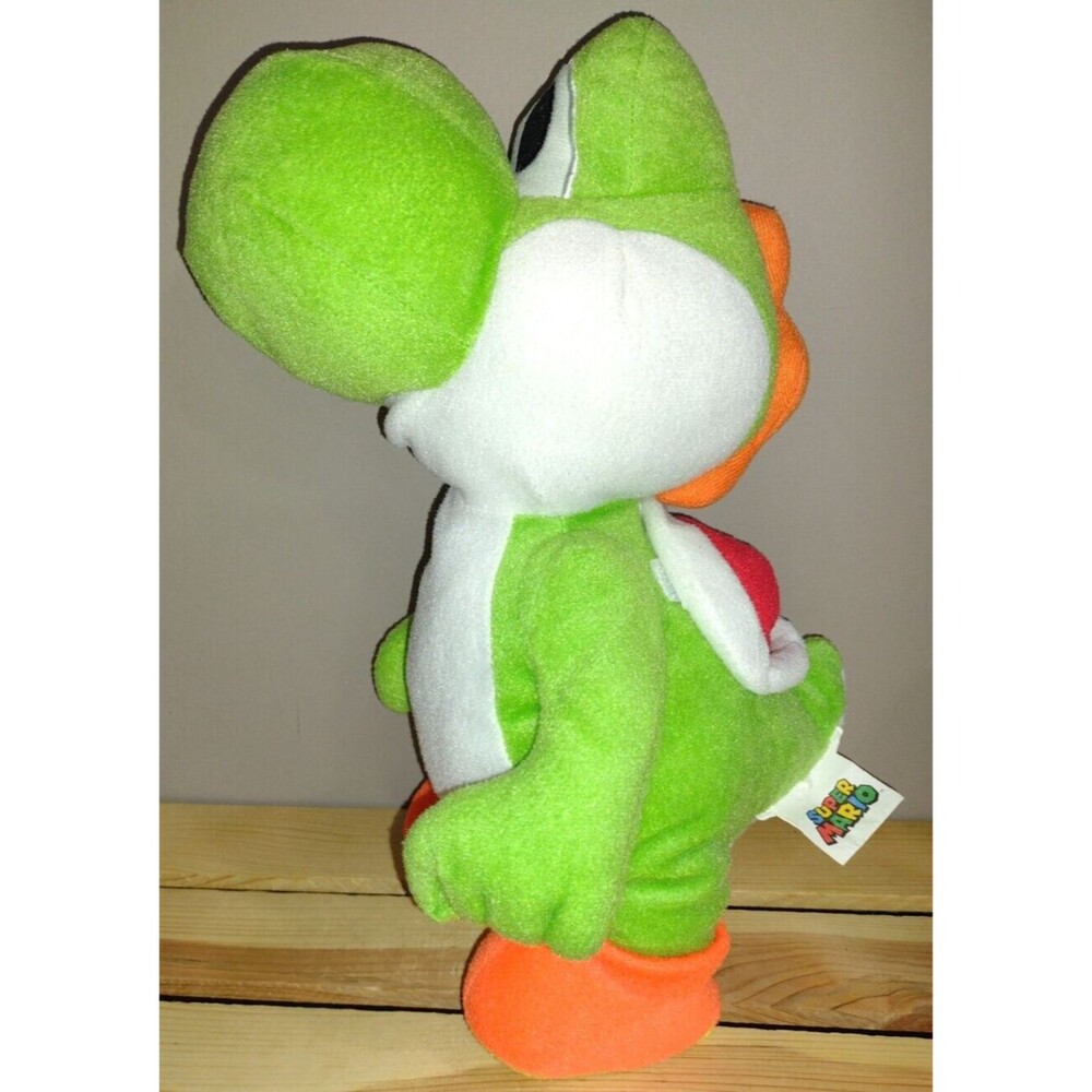 Yoshi Plush 14” Super Mario Brothers Stuffed Dinosaur Nintendo 2020 Stuffie - Picture 2 of 7